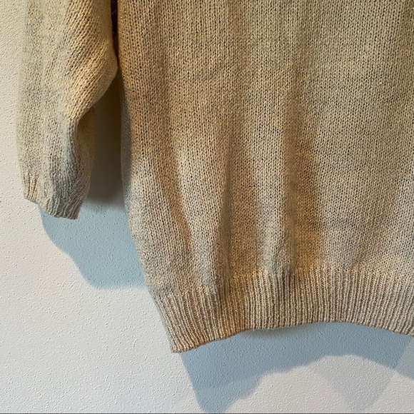 Vintage Extra Energy Beaded Collar Sequin Star Detail 3/4 Sleeve Sweater - Picture 3 of 10